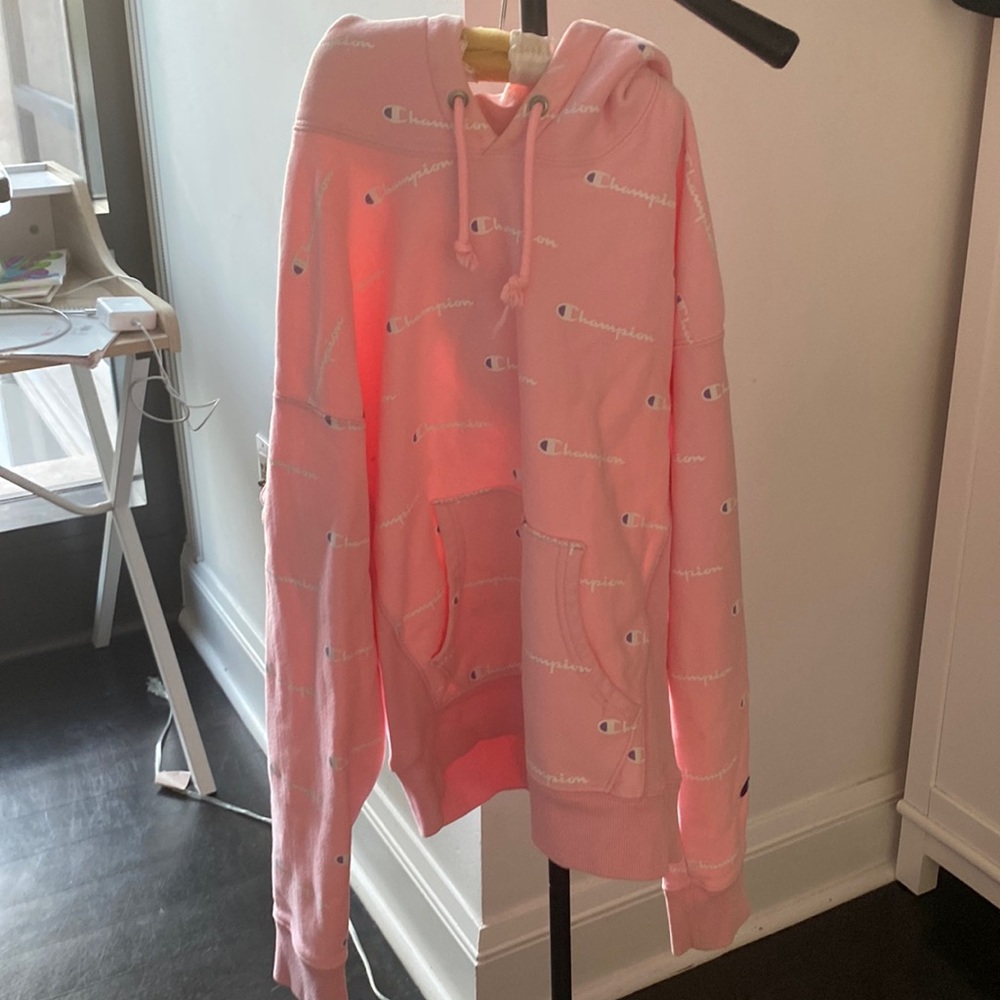 NWOT - Vintage Reverse Weave Champion Pink Hoodie M (medium)
